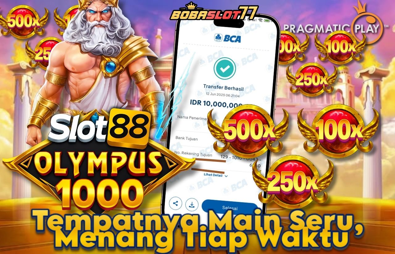 Selamat kepada id : ma****3 Wede Rp 10.000.000 di Game SLOT88 OLYMPUS 1000 Cair Gk Sampe 1 Menit! Menang Mudah di Bobaslot77	